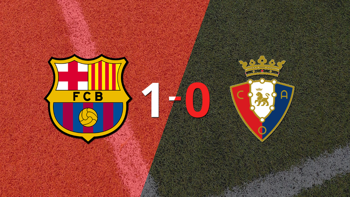 Barcelona defeated Osasuna 1-0 at home