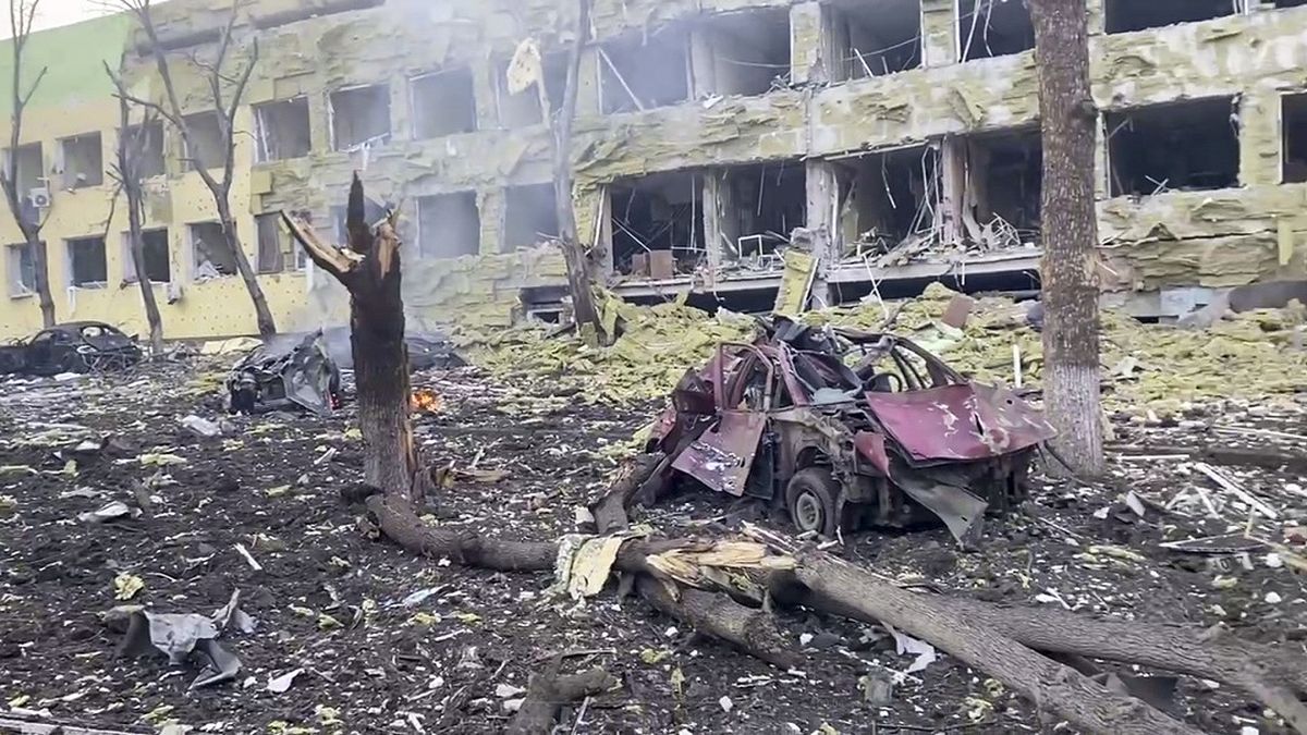 attacks shake the outskirts of Kiev and shock grows over the bombing of a children’s hospital