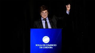 En diciembre del año pasado el presidente Javier Milei estuvo en Córdoba para la inauguración del nuevo edificio de la Bolsa de Comercio.    