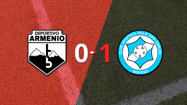 Con gol de Octavio Padovani, Villa San Carlos se impuso 1 a 0 ante Dep. Armenio