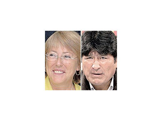 Michelle Bachelet y Evo Morales