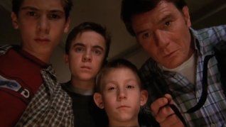 Justin Berfield, Frankie Muniz, Erik Per Sullivan y Bryan Cranston.