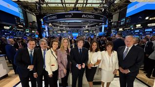 Tras la visita de Javier Milei a Wall Street, las acciones argentinas cayeron por toma de ganancias.
