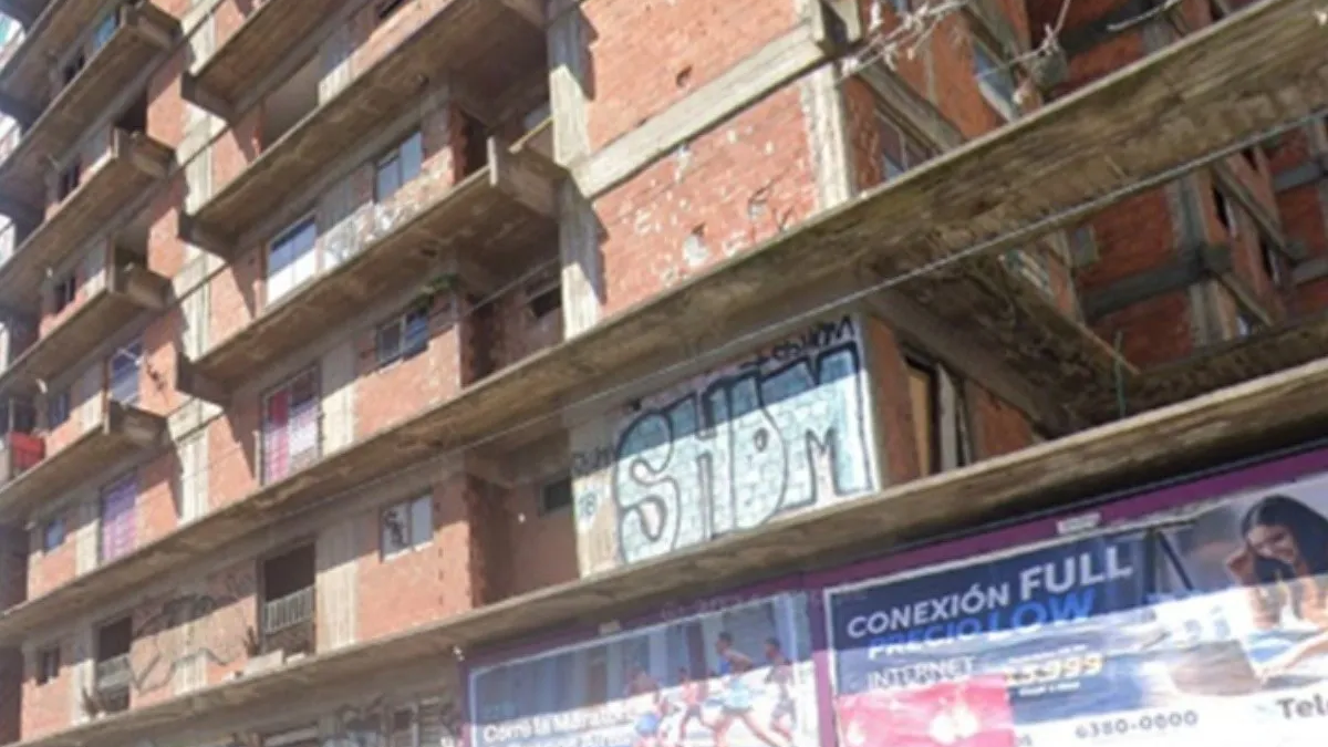 Ten families were evicted from an abandoned building under construction