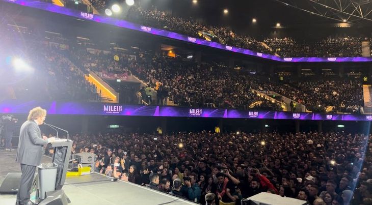 Javier Milei cerró el lunes su campaña.