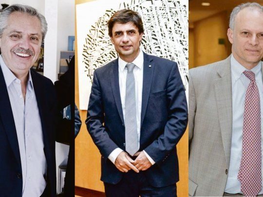 Alberto Fernández,&nbsp;Hernán Lacunza y&nbsp;Alejandro Werner.