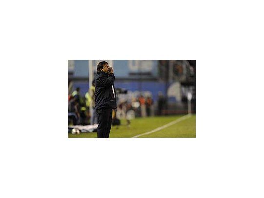 El técnico de Racing Club, Ricardo Caruso Lombardi.