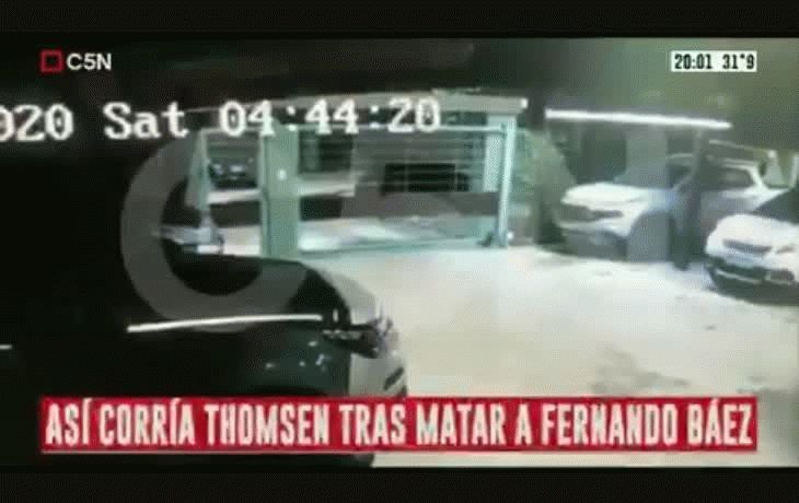 Momento en que Thomsen corre luego del crimen de Fernando Báez Sosa.&nbsp;