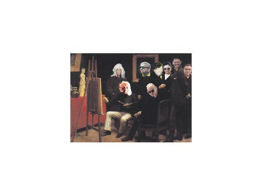 De izq. a der. Alfredo Prior, Guillermo Conte, Juan José Cambre, Rafael Bueno, Martín Reyna, Claudia Zemborain, Majo Okner y Renato Rita (curador de la muestra que los vuelve a «reunir» en Punta del Este).