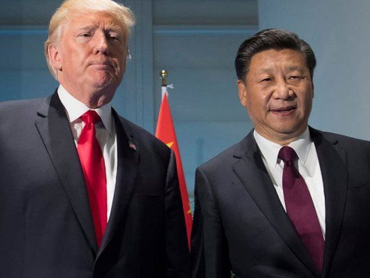 El presidente de Estados Unidos, Donald Trump y su par chino Xi Jinping.
