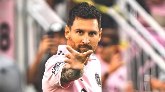 Lionel Messi y su festejo.