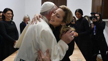 Fabiola, con el papa Francisco.