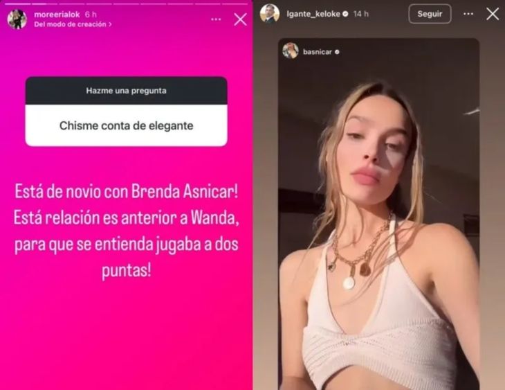 The communiqué of Morena Rial on the rumor of romance between L-Grant and Brenda Asnicar, and the story shared by the actress singer. 