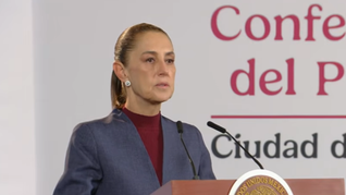 Claudia Sheinbaum en la Mañanera del Pueblo.