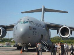 El avión de EEUU que ingresó al país para un operativo de entrenamiento con la Policía Federal.