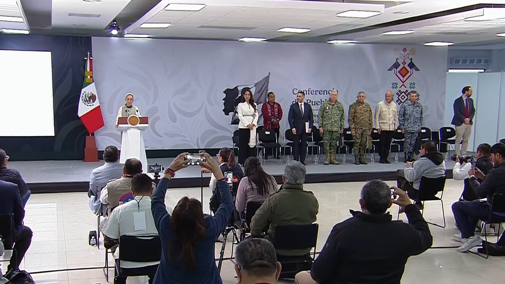 Claudia Sheinbaum realiza la Mañanera desde Guanajuato.