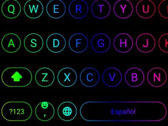 Teclado de colores.