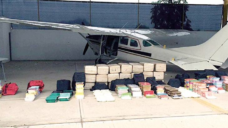 Avioneta secuestrada con droga al cartel de Sinaloa.