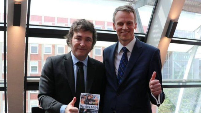 Javier Milei recibió la medalla Hayek en Hamburgo