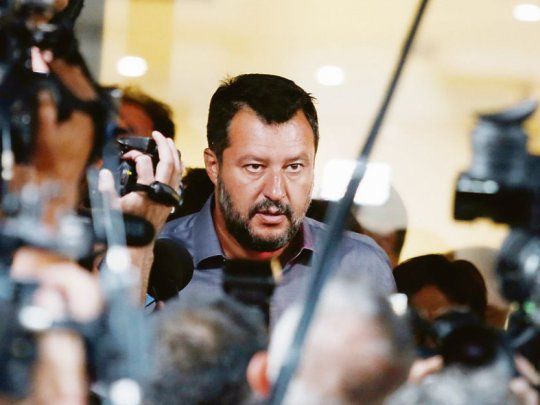presión. Salvini intentó para que se votara ayer la moción de censura contra el gobierno de Conte, pero la medida no fue aprobada.