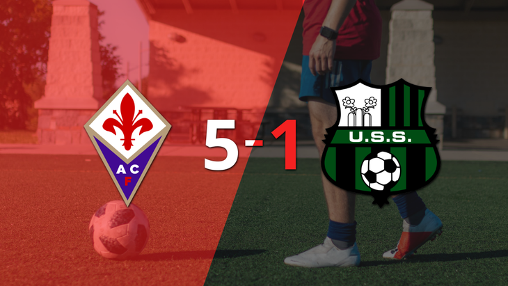Fiorentina derrotó sin complicaciones a Sassuolo con doblete de Nicolás González