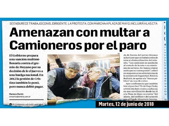 anticipo. La sanción había sido adelantada por funcionarios a este diario como parte de una maniobra de asfixia a gremios disidentes.