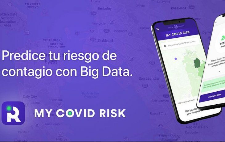 My COVID Risk es una plataforma que permite evaluar el riesgo de contraer coronavirus dependiendo de la geolocalización de los usuarios.