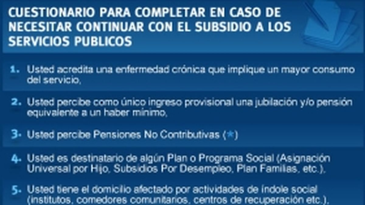 Comenzó la quita de subsidios a luz, gas y agua