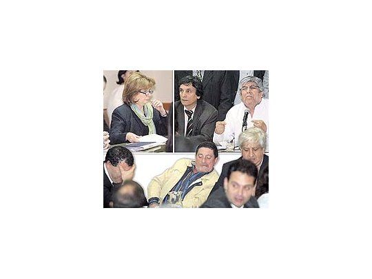 Patricia Bullrich, diputada de la Coalición Cívica, mantuvo una insólita discusión con el jefe de la CGT, Hugo Moyano. Leonardo Fabre, titular del sindicato de trabajadores de la ANSeS, se sentó junto al camionero y rompió en llanto en el Congreso. Norberto Di Próspero (legislativos), Omar Viviani (taxistas) y Julio Piumato (judiciales) también defendieron en el Congreso el proyecto del gobierno para estatizar las AFJP.
