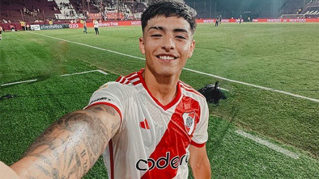 Agustín Ruberto, tras marcar su primer gol en River.