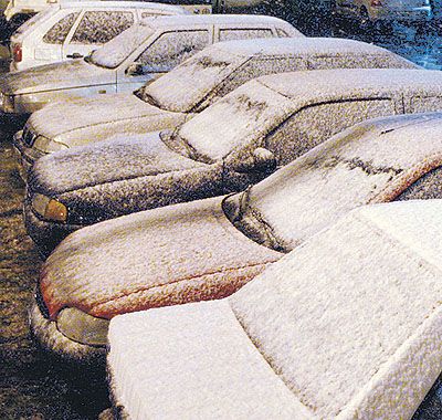 La nieve fue una curiosidad para los porteños.