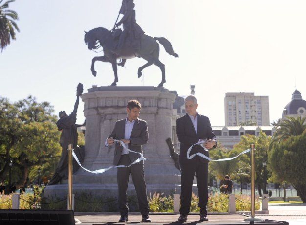 Axel Kicillof y Julio Alak, en La Plata. Axel Kicillof y Julio Alak, en La Plata.