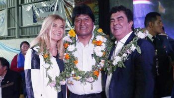 magario y espinoza recibieron a evo morales