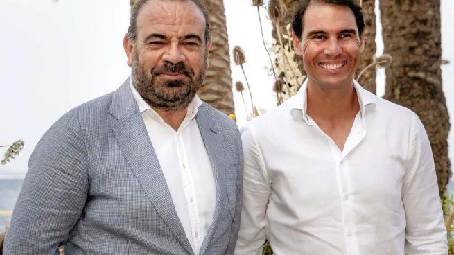 Nadal y el director de la empresa Meliá. 