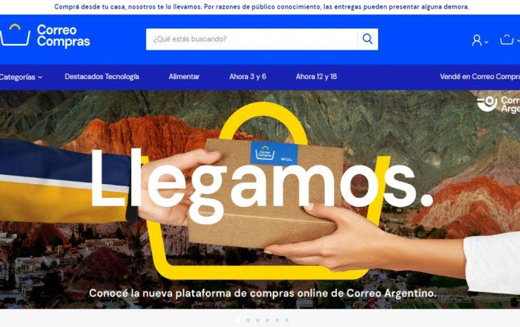 La plataforma funciona enwww.correocompras.com.ar.