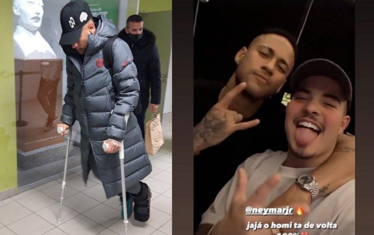 otro escandalo de neymar: se fue de fiesta en paris luego de sufrir una dura lesion