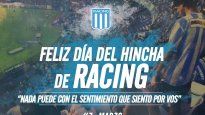 El 7 de marzo se celebra el Dia del Hincha de Racing.