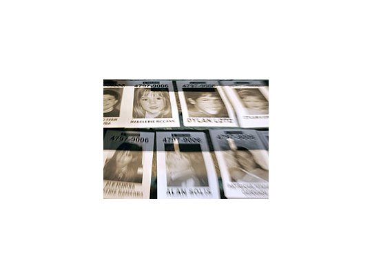 La foto de Madeleine, junto a otras de Missing Children Argentina