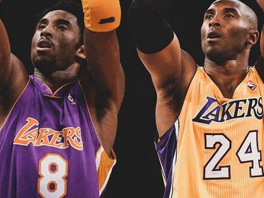 El 8 y el 24, los dos números que vistió Kobe Bryant en sus 20 años de carrera.