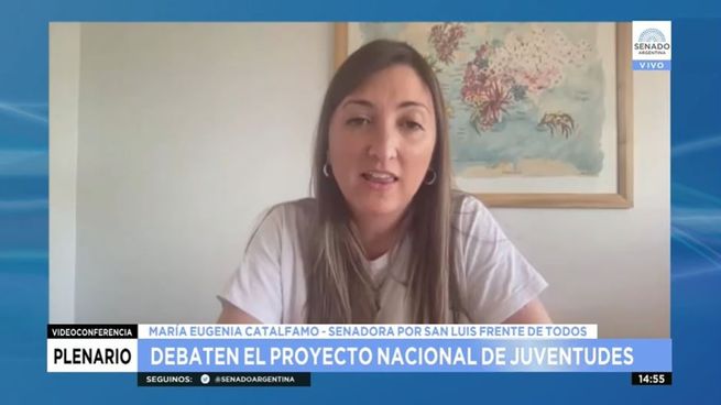 La autora del proyecto, la senadora María Eugenia Catalfamo.&nbsp;