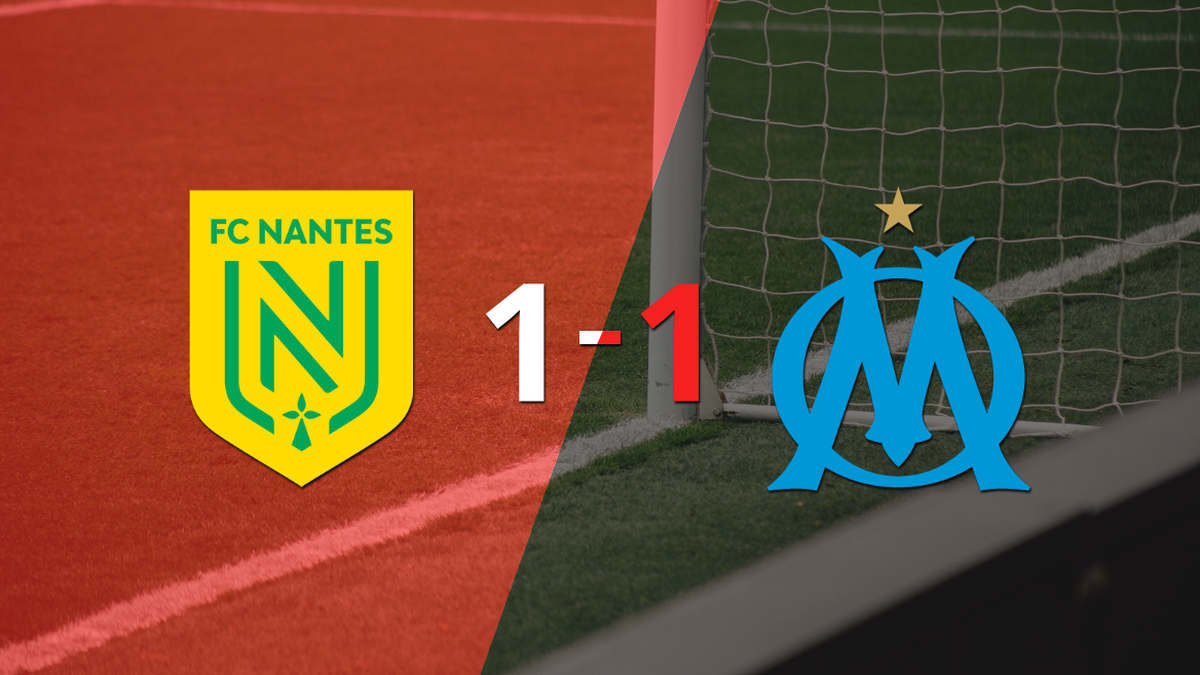 Nantes and Olympique de Marseille shared the points 1-1