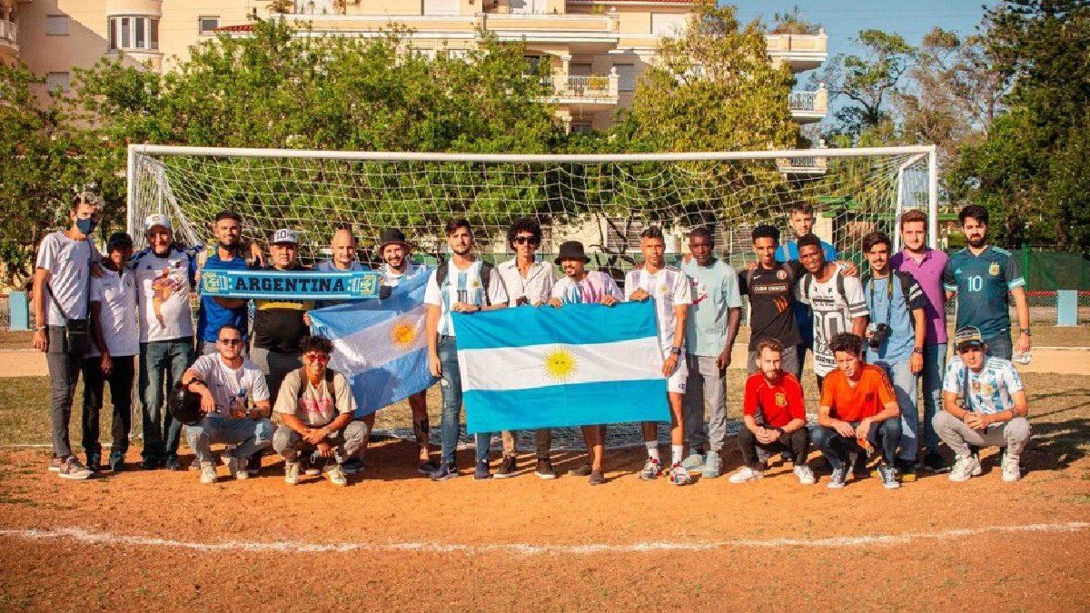 A soccer field named after Diego Maradona is inaugurated in Cuba