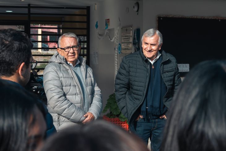 Morales junto al intendente de San Pedro, Julio Bravo.