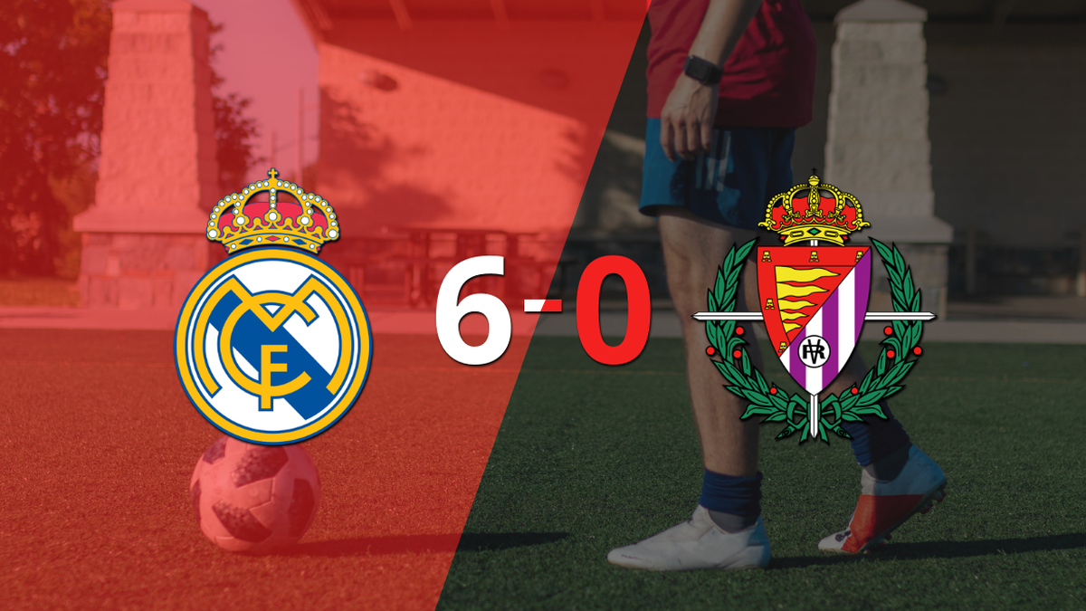 Karim Benzema scored a hat-trick in Real Madrid’s 6-0 win over Valladolid