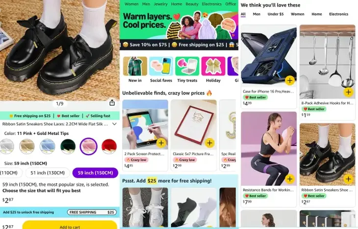 Amazon Haul busca competir exclusivamente con las plataformas chinas. Para ello, incluye productos a precios más bajos y demora más en sus tiempos de entrega. Amazon Haul busca competir exclusivamente con las plataformas chinas. Para ello, incluye productos a precios más bajos y demora más en sus tiempos de entrega. 