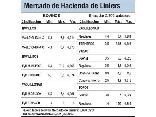 Escaso ingreso de animales a Liniers