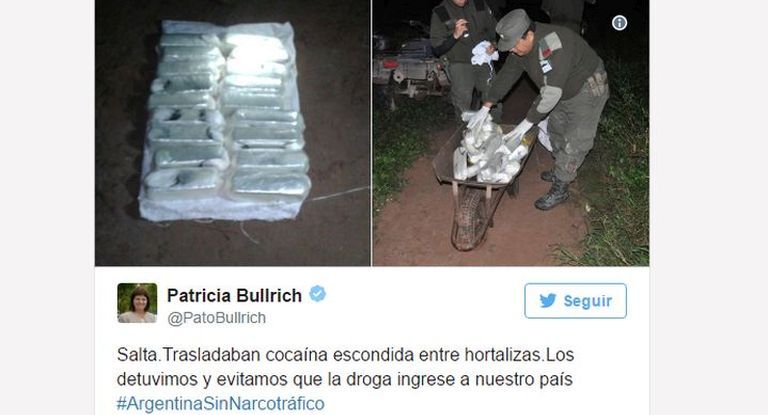 . La ministra de Seguridad, Patricia Bullrich, volvió a equivocarse en las redes sociales. En esta oportunidad, la funcionaria dio a entender que Salta no queda en Argentina.