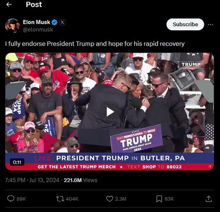 El momento clave de la elección fue cuando Elon Musk decidió “jugarse con todo” por Donald Trump. Además de su prestigio personal, aportó u$d 133 millones a la campaña de su amigo (Timothy Mellon con u$d 197 millones, Richard & Elizabeth A. Uihlein con u$d 138 millones y Miriam Adelson con u$d 137 millones, pusieron más) El momento clave de la elección fue cuando Elon Musk decidió “jugarse con todo” por Donald Trump. Además de su prestigio personal, aportó u$d 133 millones a la campaña de su amigo (Timothy Mellon con u$d 197 millones, Richard & Elizabeth A. Uihlein con u$d 138 millones y Miriam Adelson con u$d 137 millones, pusieron más)