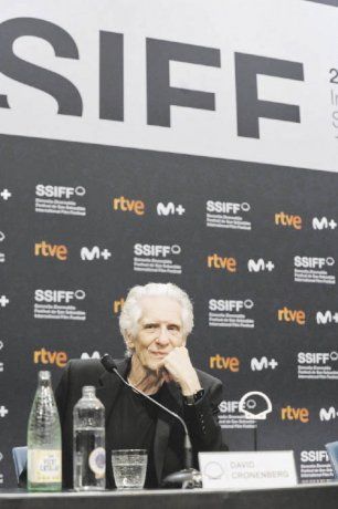 Cronenberg.Recibió en San Sebastián el premio Donostia a la carrera.