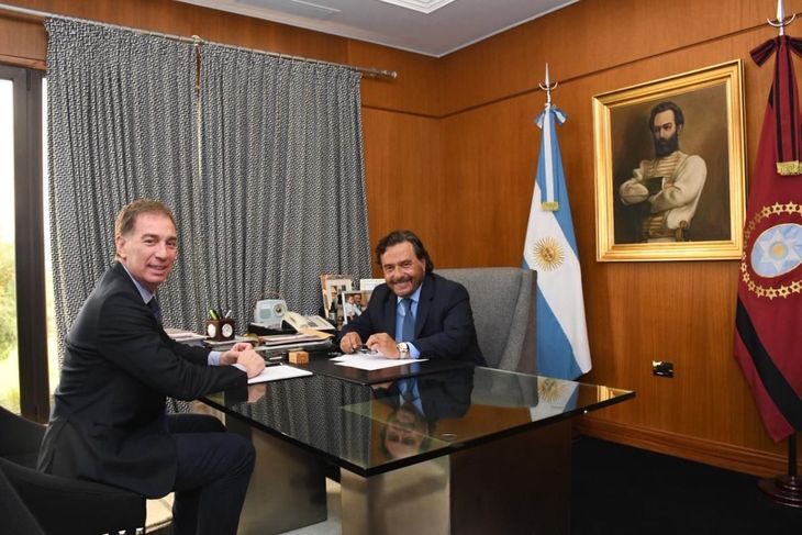 Diego Santilli junto a Gustavo Sáenz, gobernador de Salta. Diego Santilli junto a Gustavo Sáenz, gobernador de Salta.